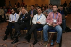 In the middle Engineer Khattab  Omar  Abuisbae at "Google Convention of Year 2012 , Amman City, Jordan"  Photo.